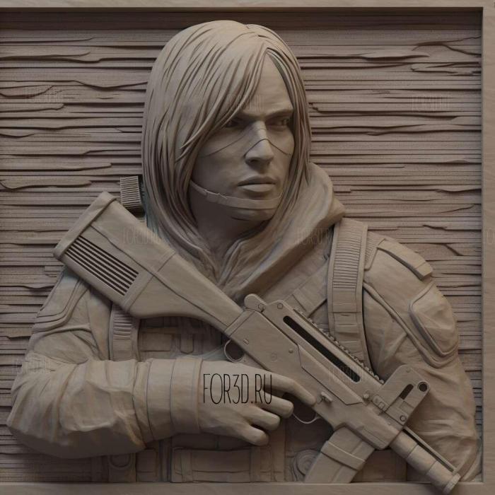 Winter Soldier 1 stl model for CNC